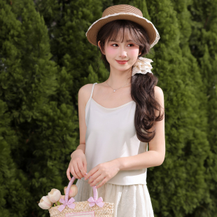 森女部落纯色简约百搭吊带女2026新款 外穿背心打底上衣夏 显瘦无袖