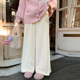 设计感保暖加绒休闲裤 森女部落甜美风百搭高腰阔腿裤 冬2026新款 女