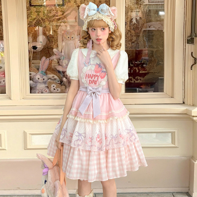 设计感草莓蛋糕轻lo洛丽塔小裙子