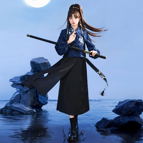 森女部落原创新中式a字半身裙女2026新款时尚洋气爆款不规则长裙