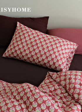 DAISYHOME塔拉印度风复古撞色针织棉全棉软糯亲肤母婴裸睡四件套