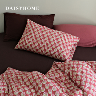 DAISYHOME塔拉印度风复古撞色针织棉全棉软糯亲肤母婴裸睡四件套