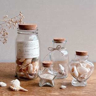 贝壳收集瓶装沙子的瓶子旅游瓶漂流瓶摆件【3件9折】【5件8.5折】