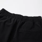 Мужские черные универсальные летние штаны, городской стиль, эластичная талия, свободный крой