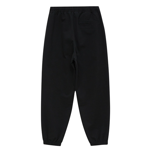 Мужские черные универсальные летние штаны, городской стиль, эластичная талия, свободный крой