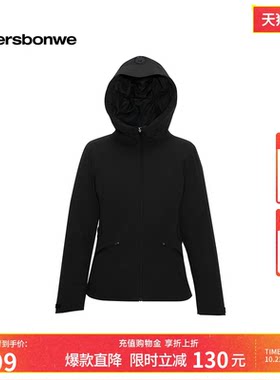 美特斯邦威女款连帽羽绒服短款