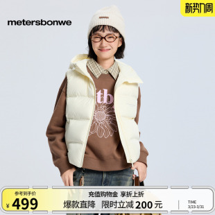 潮流连帽面包服舒适保暖短款 轻薄时尚 新款 美特斯邦威羽绒服女冬季