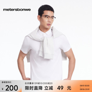 凉感透气通勤休闲翻领短袖 美特斯邦威POLO衫 新款 男士 恤男 2025秋季