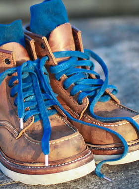 掌染草草木染蓝染indigo植物染原创匠心手工染制纯棉空心扁带鞋带