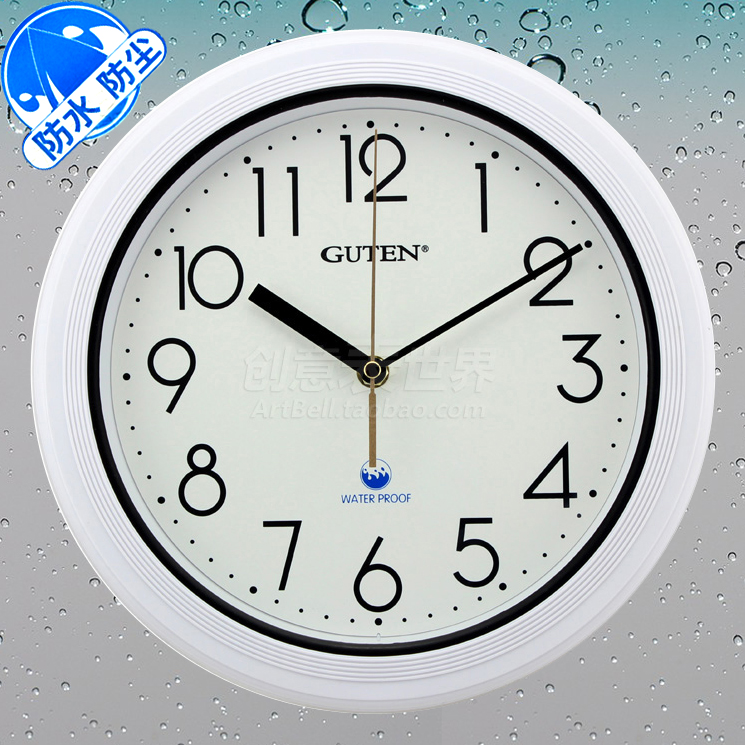 浴室厨房静音户外大号防水挂表