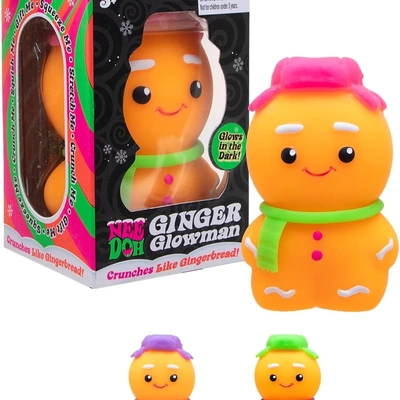 NeeDoh glow in dark gingerbread man squishy stress姜饼人玩具