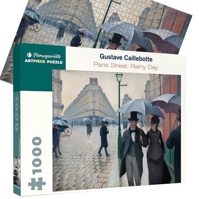 美国石榴pomegranate进口拼图 1000片 名画 《雨天的巴黎街道》