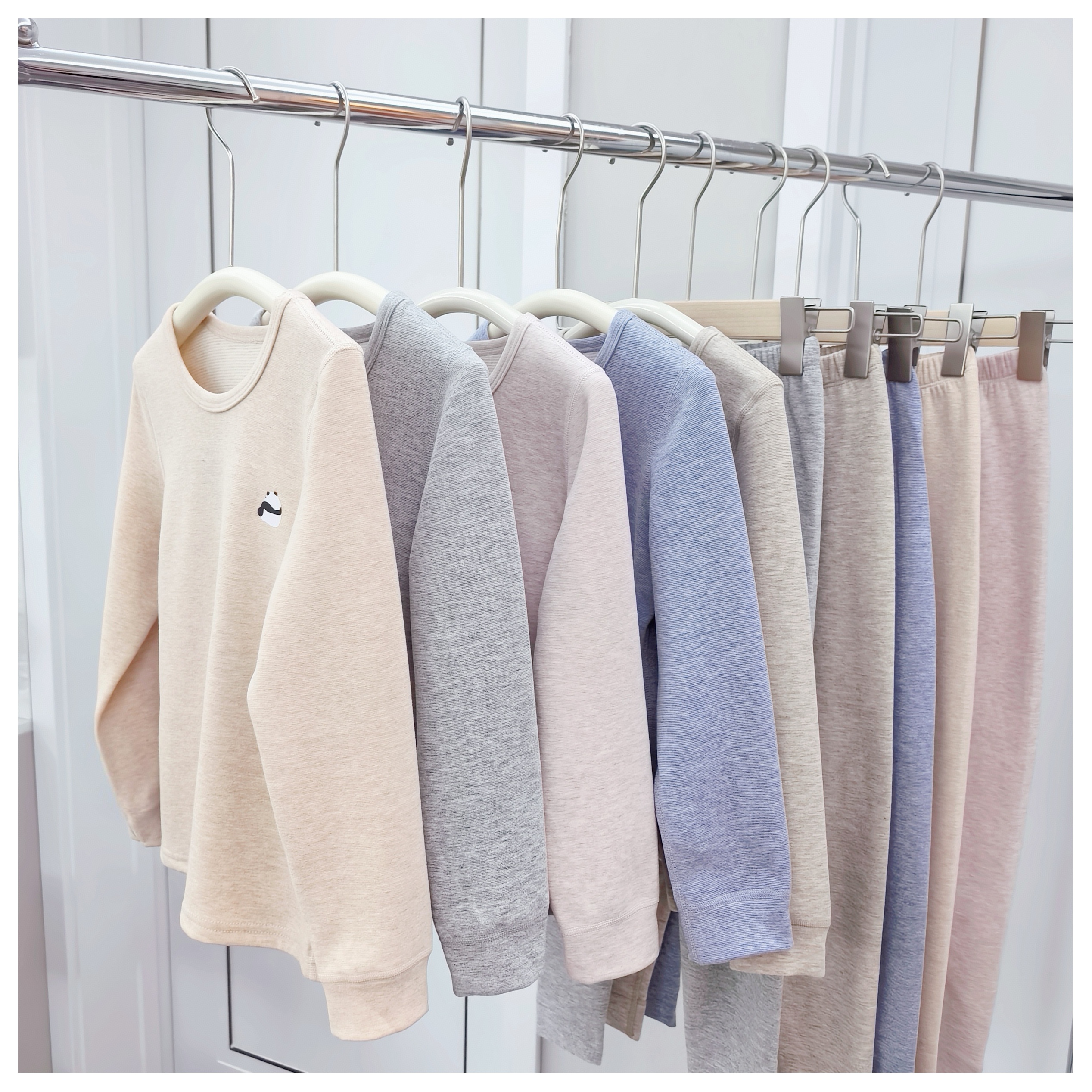 糯叽叽 含蚕丝羊毛 120-170男女童冬季保暖秋衣秋裤套装 温润厚实