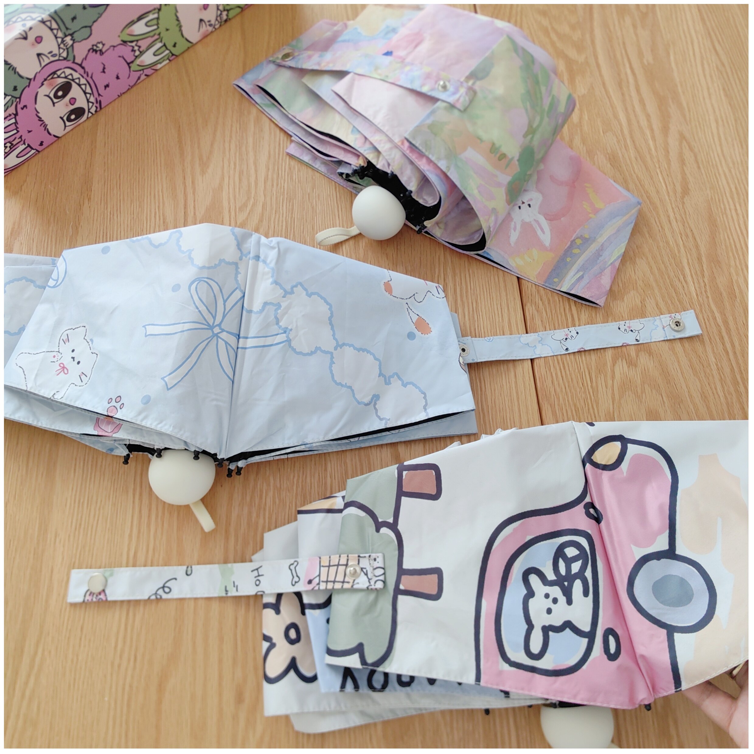 便携晴雨两用伞 大人小孩五折太阳伞高颜值防晒遮阳伞 小巧好携带