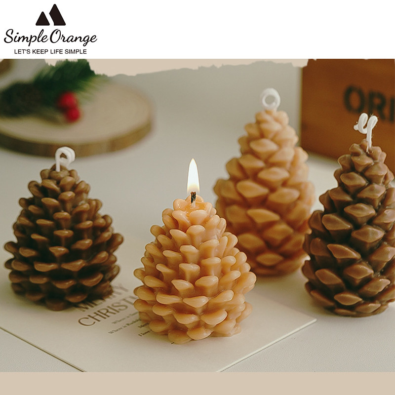 INS风松果造型蜡烛装饰摆件创意节日氛围香薰蜡烛小礼品