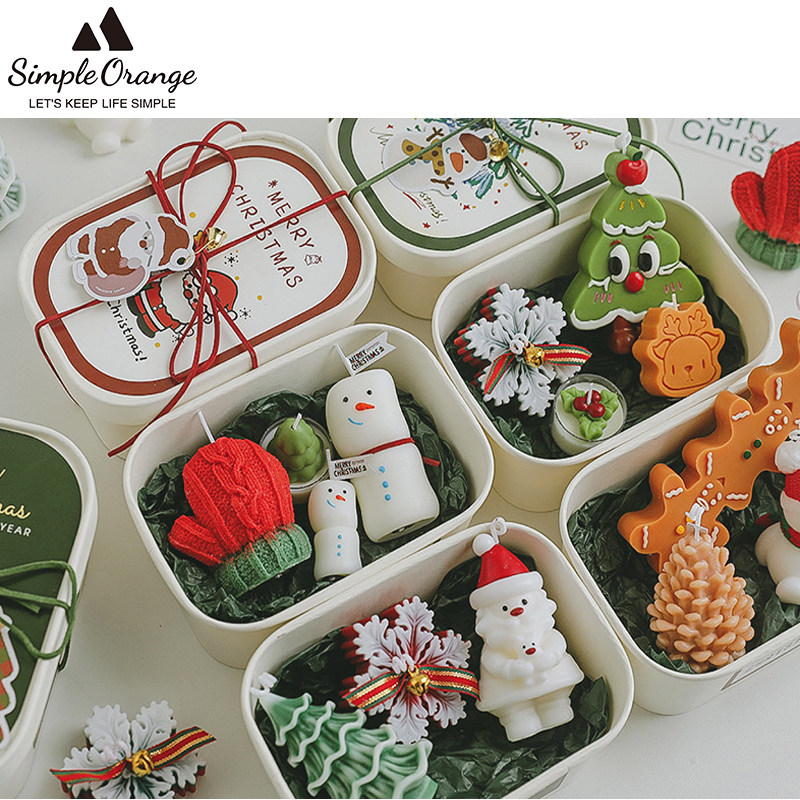 圣诞主题伴手礼盒装手工雪人造型