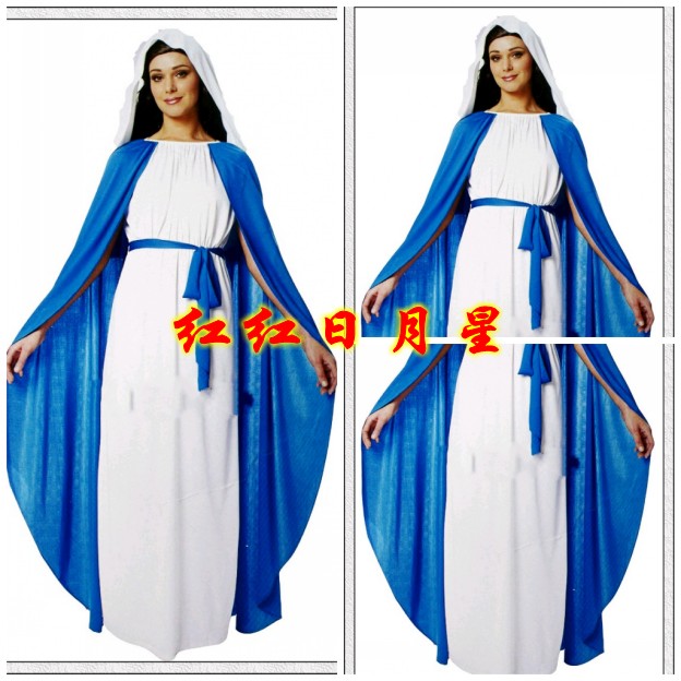 演出道具服装古罗马服装耶稣服装女神希腊衣服圣母玛利亚女服装