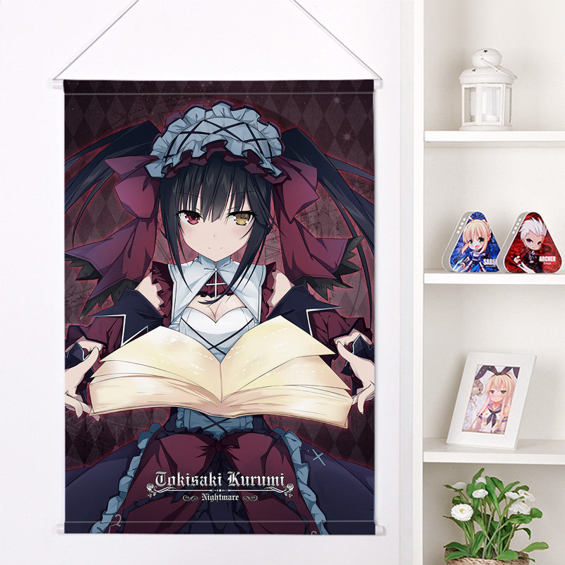 约会大作战 灵装十香狂三 动漫定制挂画卷轴卧室海报装饰壁画周边