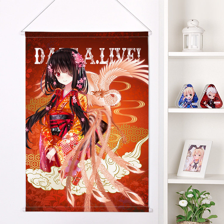 约会大作战周边 时崎狂三 和服狂三新年挂画动漫定制壁画卷轴礼物
