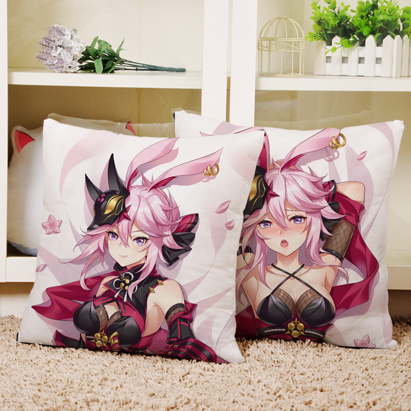 崩坏学园3崩三 八重樱丽塔动漫定制睡觉抱枕方形床上靠枕坐垫周边