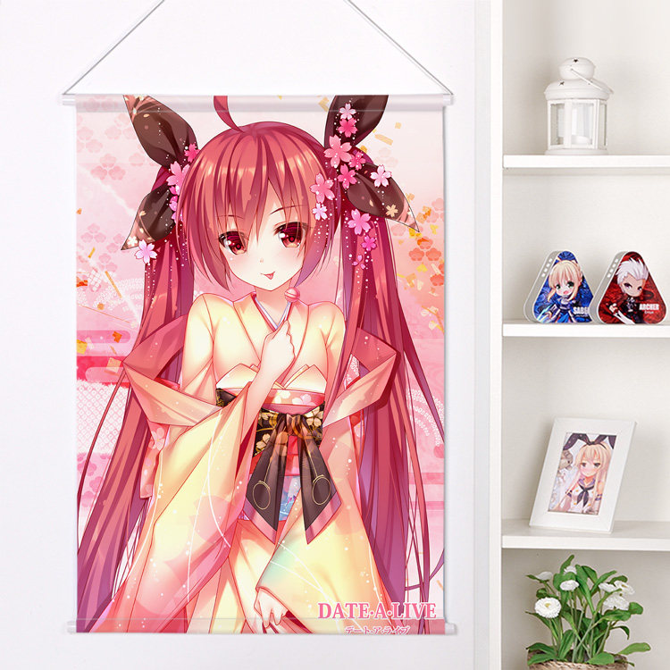 约会大作战和服 四糸乃 夜刀神十香 五河琴里 动漫定制周边 挂画