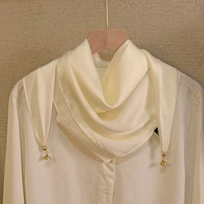 磁吸扣仿真丝新款围巾高级秋冬