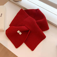 100% wool scarf 2026 new style for men and women in autumn and winter, Korean style, versatile and warm solid color knitted scarf thumbnail 5
