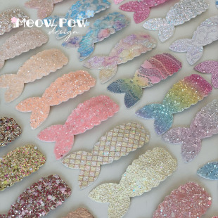 可爱美人鱼bb夹发饰 闪亮格丽特人鱼发夹 渐变色彩色儿童发饰防锈