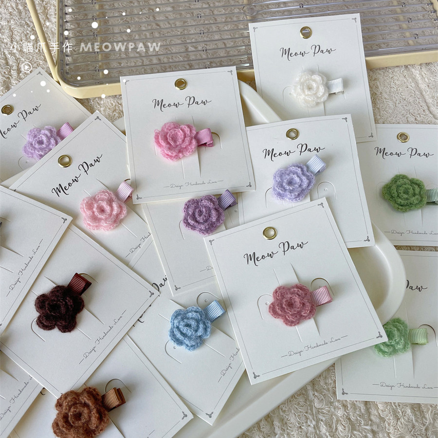 超可爱21色针织小花发夹4cm超小号宝宝发饰儿童安全头饰全包夹子,童装/婴儿装/亲子装,发饰,淘宝优惠券,粉丝福利购,淘宝优惠卷