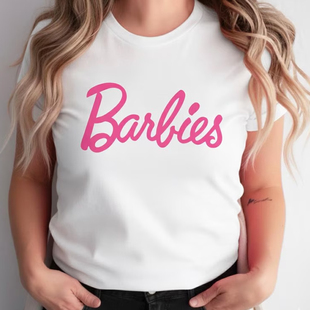 死亡芭比粉色女士T恤Barbie Women T Shirts纯棉宽松短袖时尚上衣
