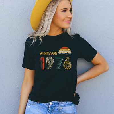 Retro  1976 48th Birthday Party clothes women t shirt