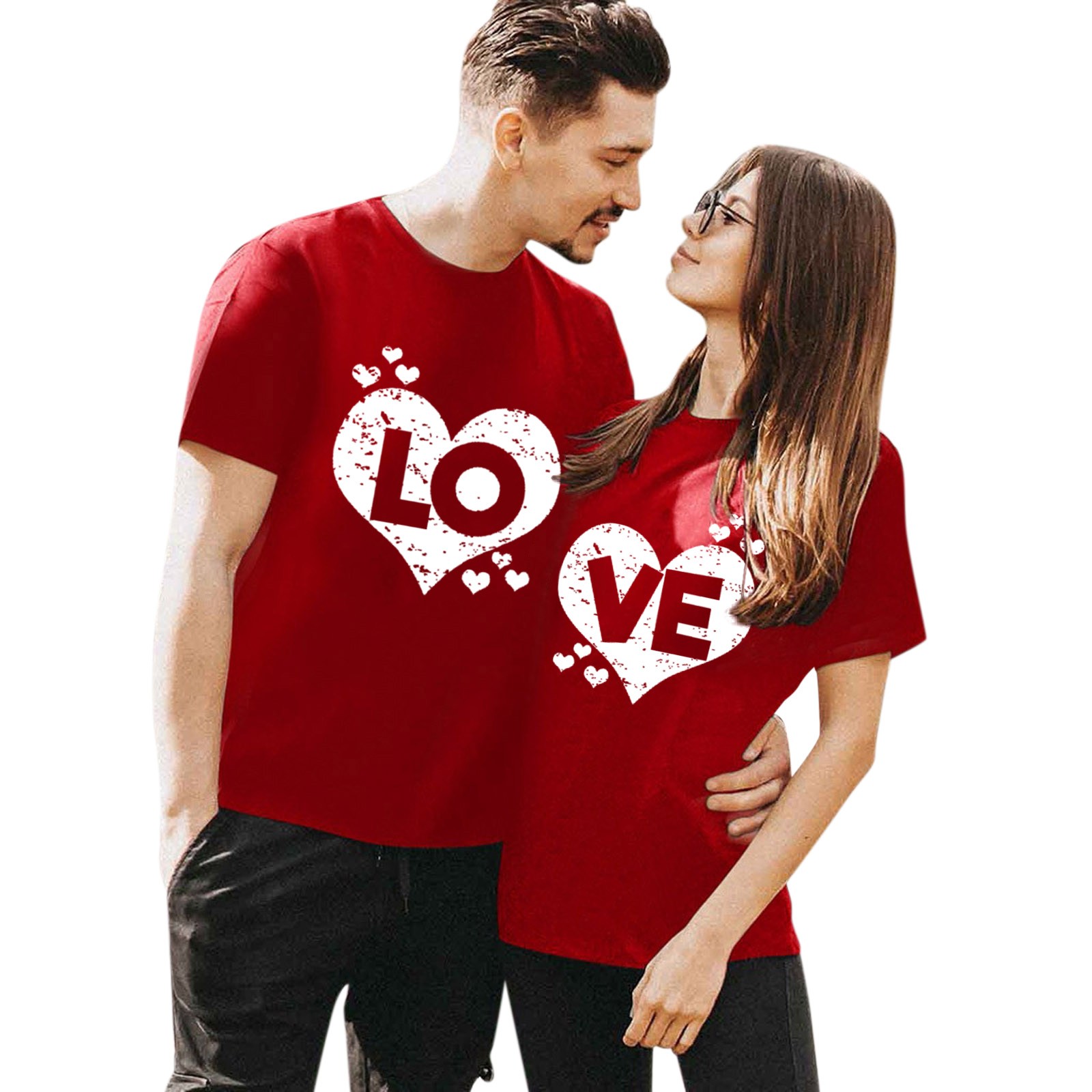 Love Couple T Shirt Wife Hubby Gift Unisex Clothes纯棉上衣潮