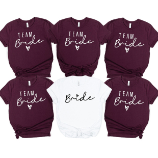 Hen Party Bridesmaid Team Bachelorette Wedding Shirt Bride
