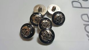 高檔男女西服西裝 外套扭扣風衣鈕扣 大衣紐扣扣子黑色點油翅膀襯衫