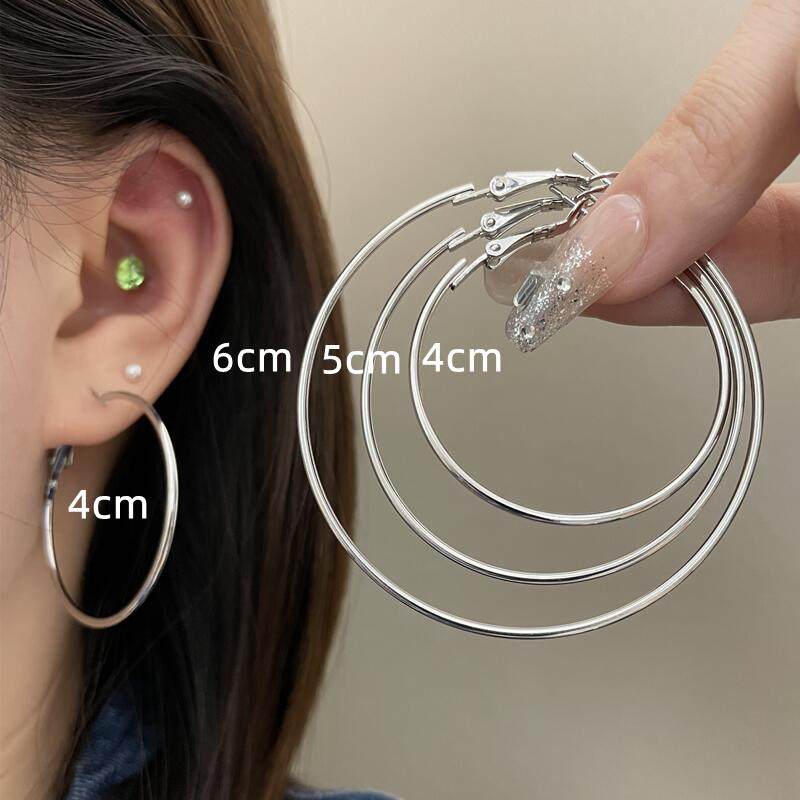 2026新款爆款圈圈耳环女轻奢高级感素圈耳扣耳饰品夸张大耳圈耳钉,饰品/流行首饰/时尚饰品新,耳环,淘宝优惠券,粉丝福利购,淘宝优惠卷