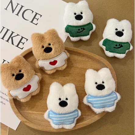 可爱毛绒西高地小狗狗胸针挂件书包diy钥匙配饰