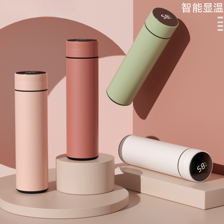 智能温显杯不锈钢保温杯女智能测温水杯男车载便携学生泡茶杯子