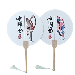 国潮水拓画扇非遗漆扇套装大漆diy材料团扇手工绘画京剧脸谱扇子