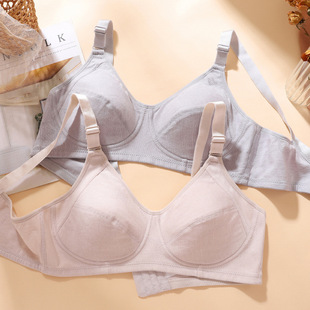 85C90C95C100C中老年学生文胸罩 薄款 100%纯棉无钢圈女士大码 内衣