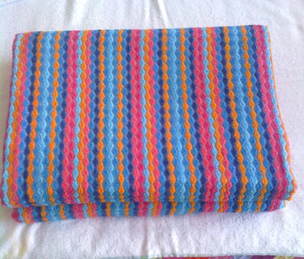 赛维丝纯全棉彩条双人老式毛巾被夏凉被午睡盖毯毛巾床单180*200C