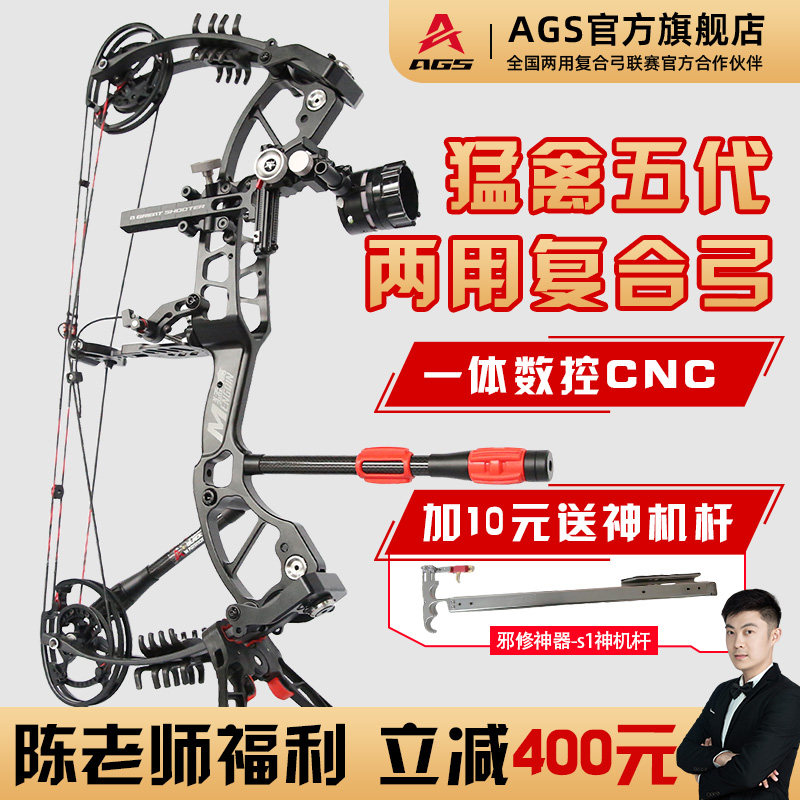 猛禽五代复合弓新款打钢珠高精度威力专业射击射箭杆野户外两用弓
