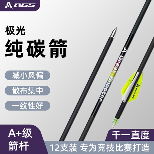 AGS极光纯碳箭6.2mm内径