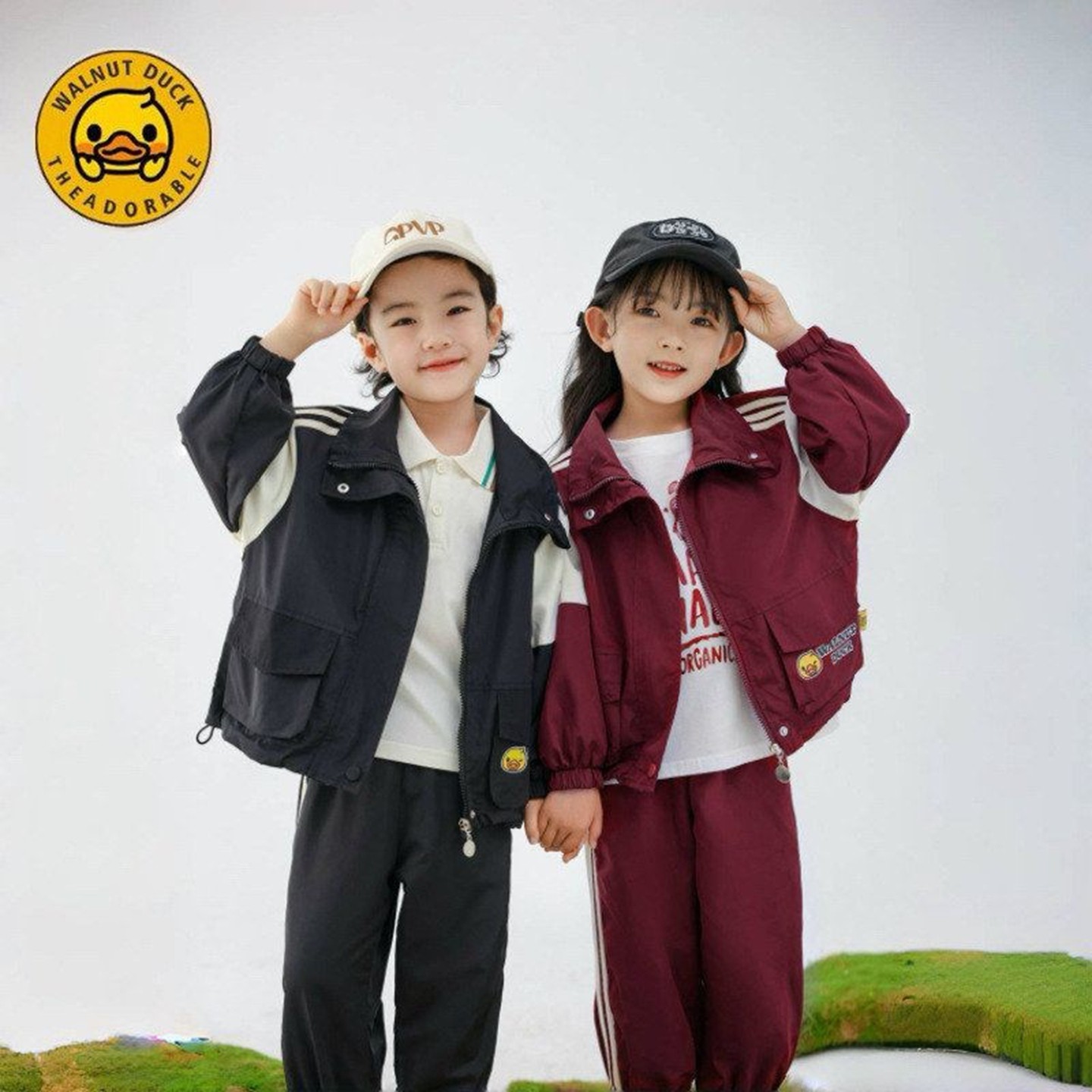 小特价新款黄鸭儿童春秋套装男女童外套裤子中大童洋气潮校服透气,童装/婴儿装/亲子装,套装,淘宝优惠券,粉丝福利购,淘宝优惠卷