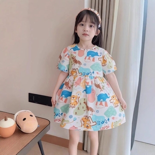 棉绸吊带背心裙2025 碎花儿童公主裙沙滩裙夏季 新款 女童连衣裙夏季