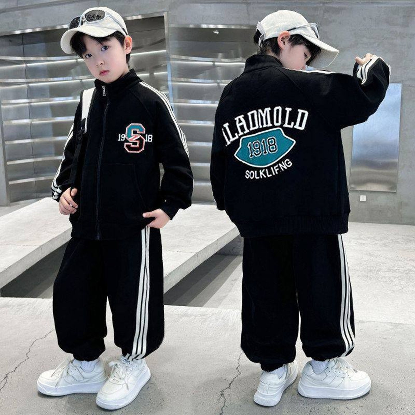 男童2026新款春装套装儿童春秋款痞帅机车运动外套韩版两件套衣服,童装/婴儿装/亲子装,套装,淘宝优惠券,粉丝福利购,淘宝优惠卷