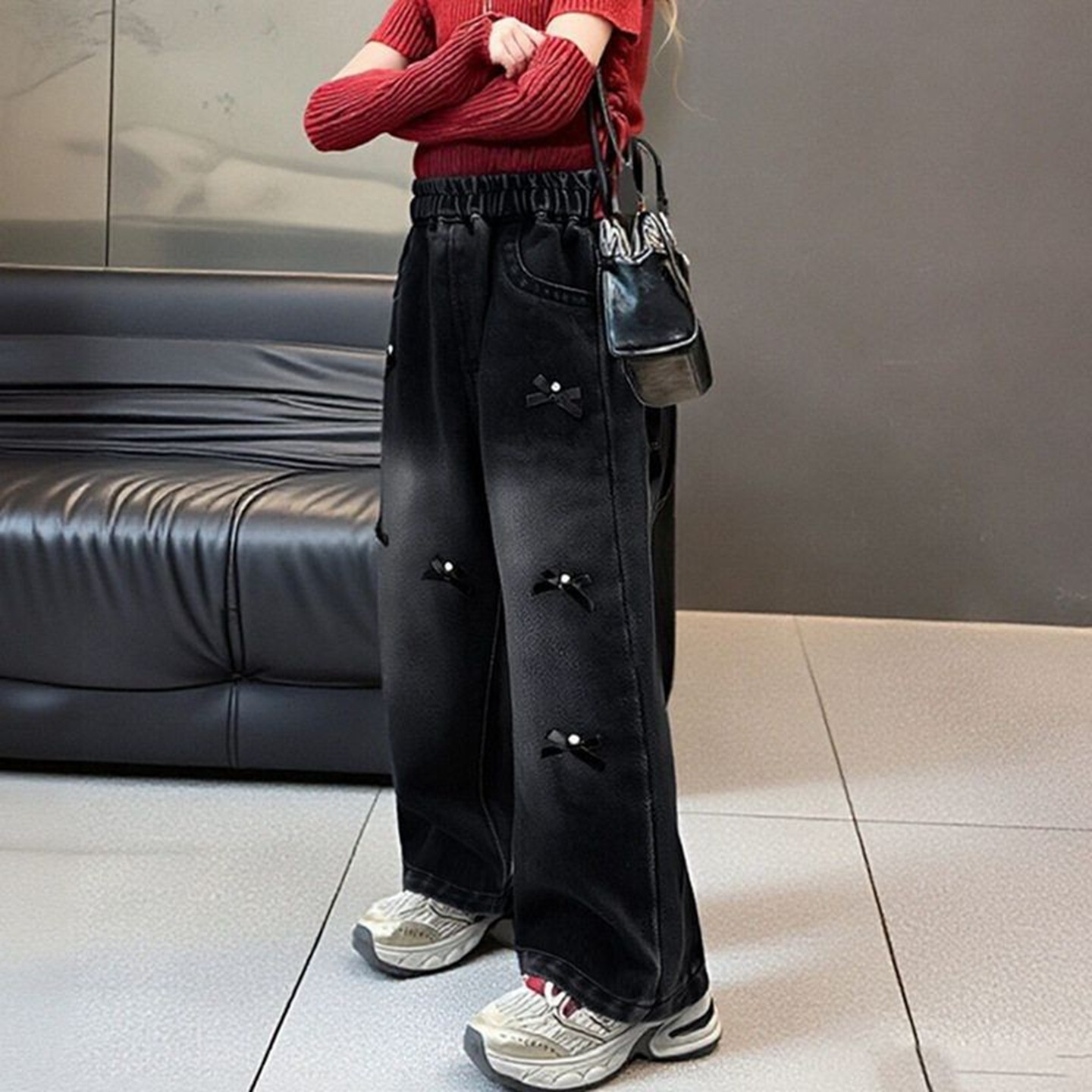 女童牛仔裤直筒阔腿水洗软牛仔2025秋季新款女宝宝百搭宽松长裤子,童装/婴儿装/亲子装,儿童牛仔裤,淘宝优惠券,粉丝福利购,淘宝优惠卷