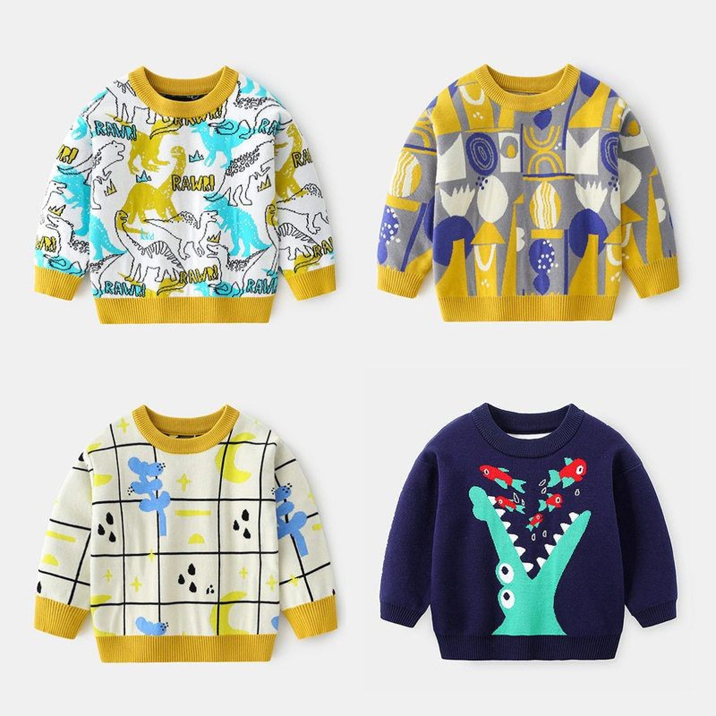 儿童洋气毛衣2025秋季新款男童女童韩版帅气针织卡通上衣童装潮,童装/婴儿装/亲子装,毛衣/针织衫,淘宝优惠券,粉丝福利购,淘宝优惠卷