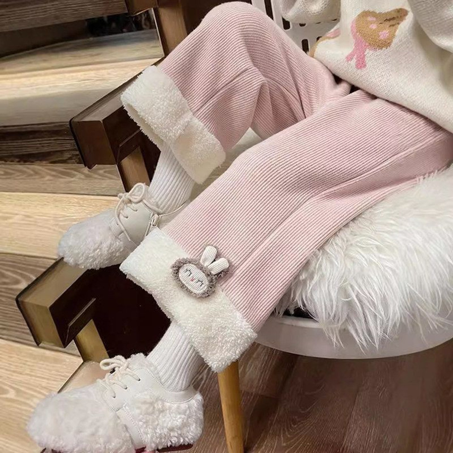 ins秋冬加绒加厚女童裤子保暖长裤防风抗寒小香风宝宝女童打底裤,童装/婴儿装/亲子装,裤子,淘宝优惠券,粉丝福利购,淘宝优惠卷