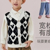 洋气外穿马甲背心 马甲儿童时尚 秋冬童装 男童女童加绒加厚针织开衫