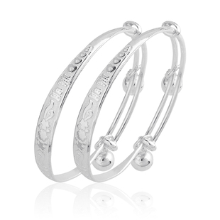 足银铃铛伸缩推拉手环聪明伶俐马宝宝手镯婴儿童满月周岁礼物传承